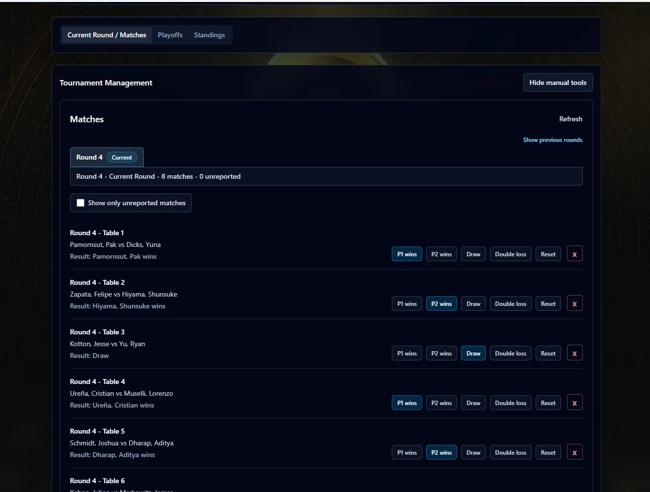 Matches & Live Results